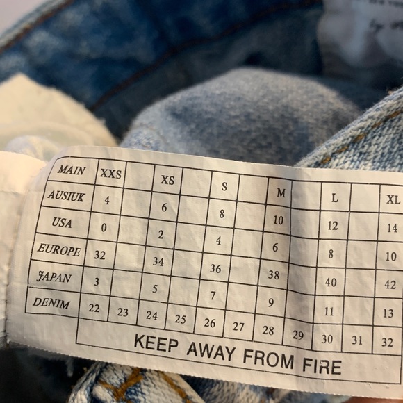 One Teaspoon 2020 Jean Mini Skirt High Waist Distressed Hendrix Blue 25 - Picture 10 of 10